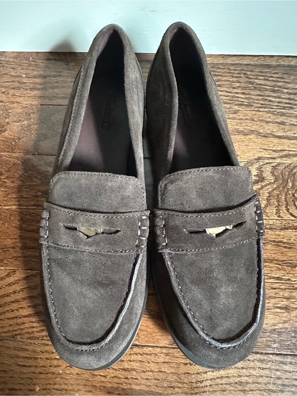NWOB Madewell The Grayson Penny Loafer in Suede Carob Brown 8.5 - Picture 6 of 11